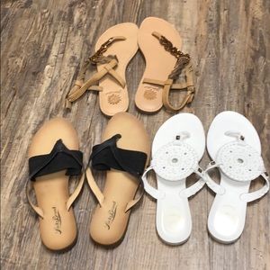 Set of 3 summer sandals. Size 6.5 & 7.